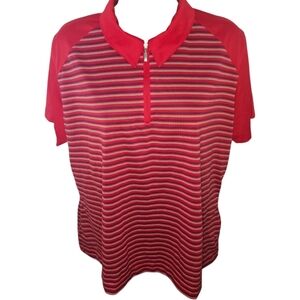 Nike Golf Dry Fit Girls 1/4 Zip Polo Short Sleeve Top